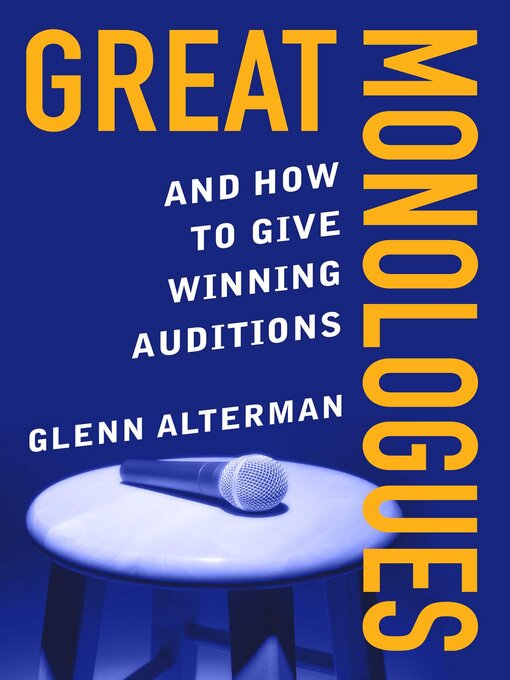 Title details for Great Monologues by Glenn Alterman - Wait list